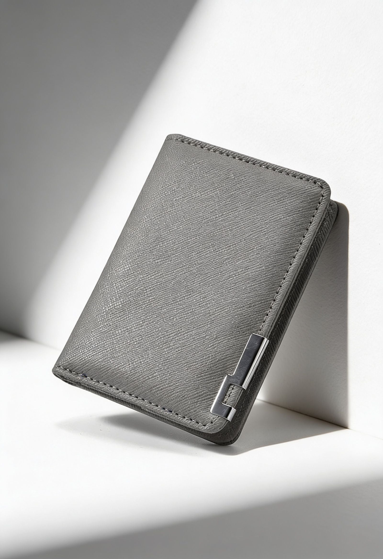 AuraFold wallet back view with RFID blocking