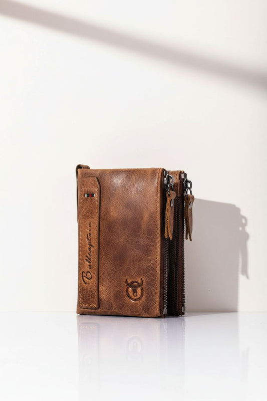 Men’s Genuine Leather Bifold Wallet with RFID Blocking – Secure & Durable for Everyday Carry