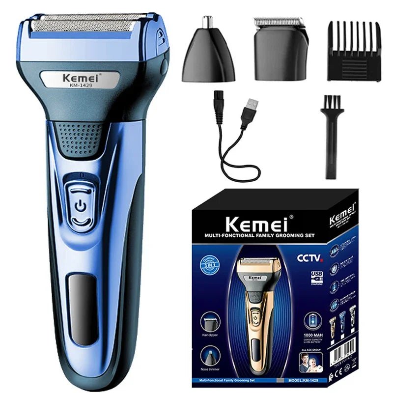 Kemei Elite 3 - in - 1 Grooming System for Men + Free gift - Menloft