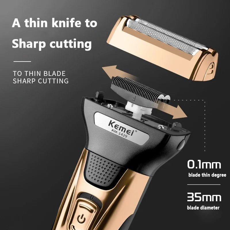 Kemei Elite 3 - in - 1 Grooming System for Men + Free gift - Menloft