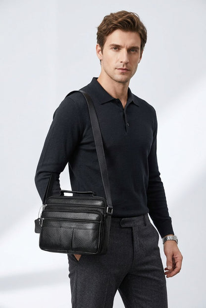 Business Messenger Bag Back — Padded Laptop Sleeve