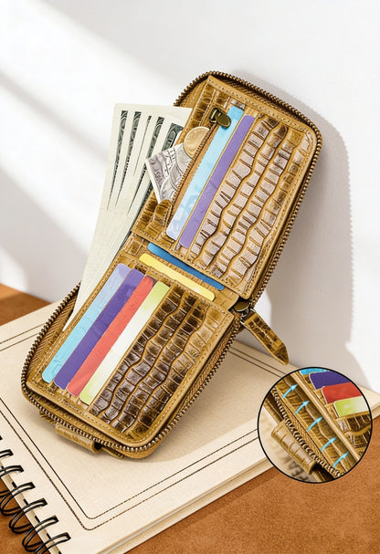 STEELLION Leather Wallet Interior — ID Window & Card Slots
