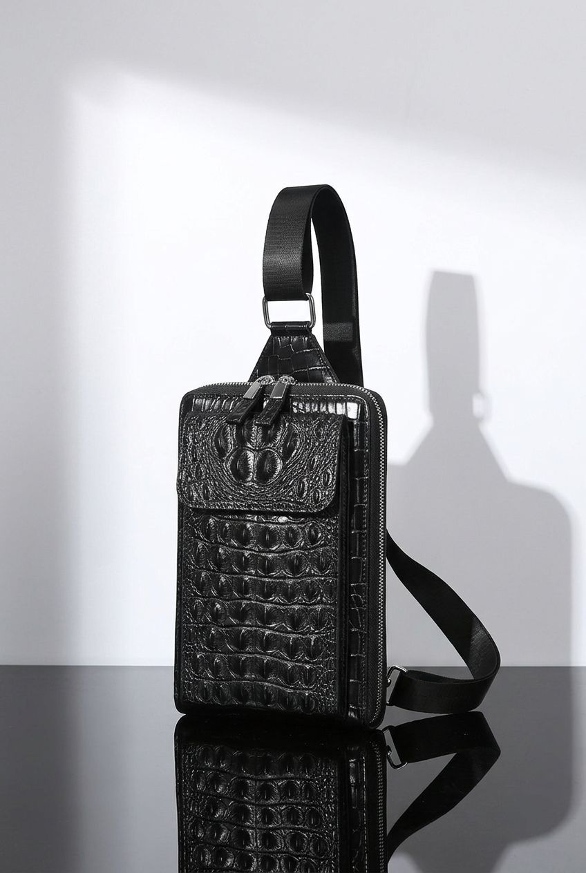 Men's Crossbody Chest Bag Back — Secure Hidden Pocket