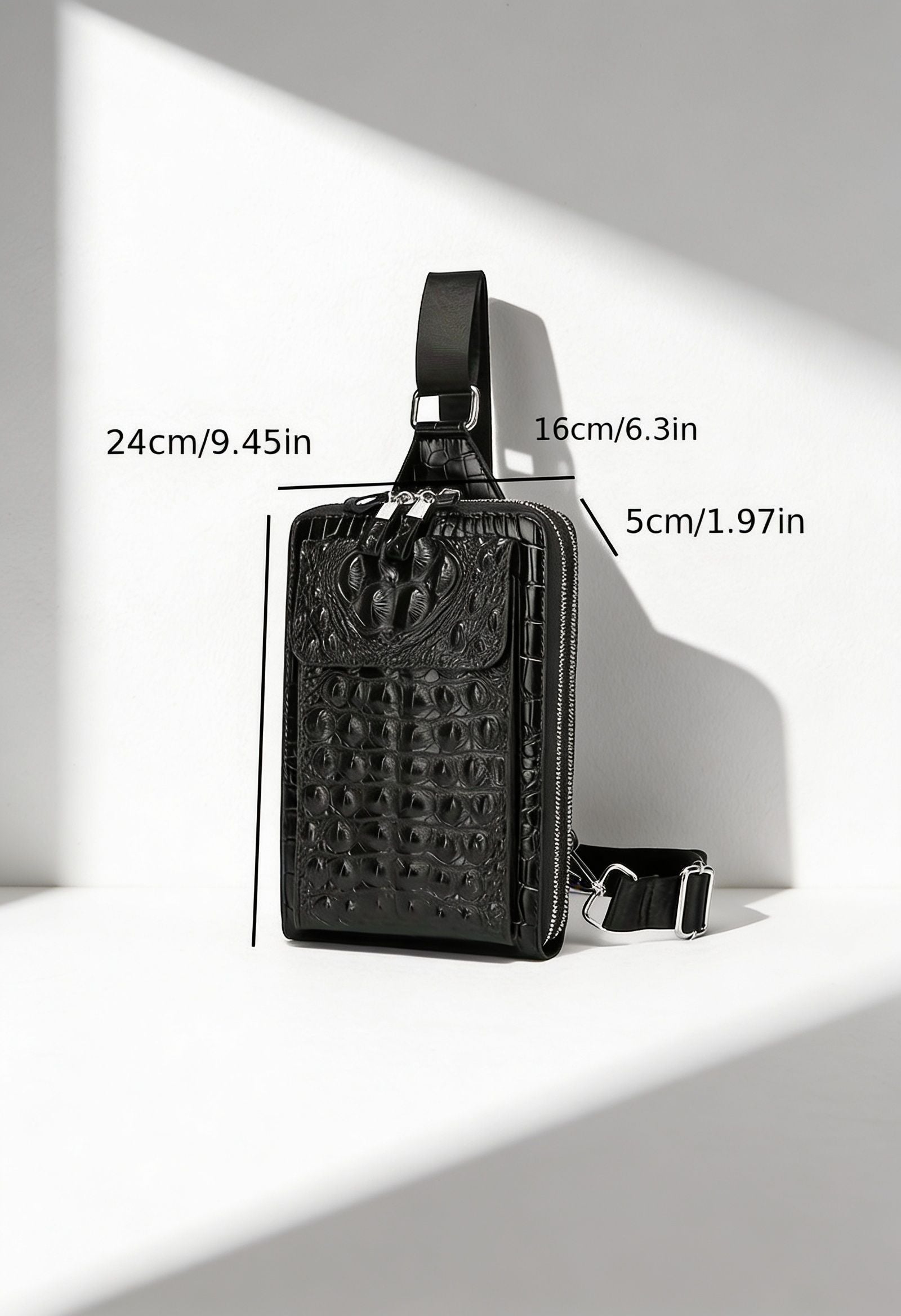 Men's Chest Bag Front View — Compact & Stylish Urban Carry