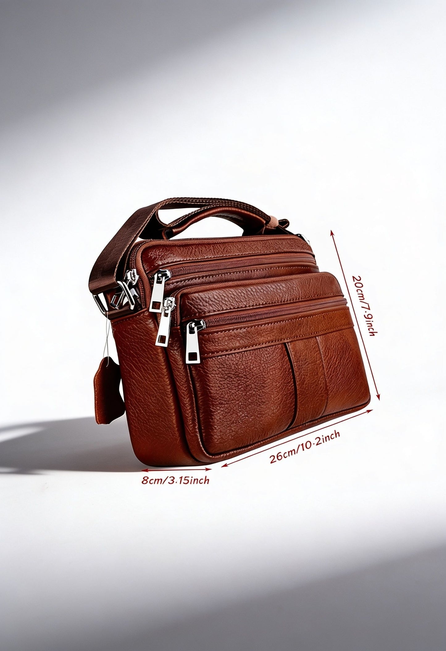 Men's Business Messenger Bag Interior — Laptop Compartment & Organizer
