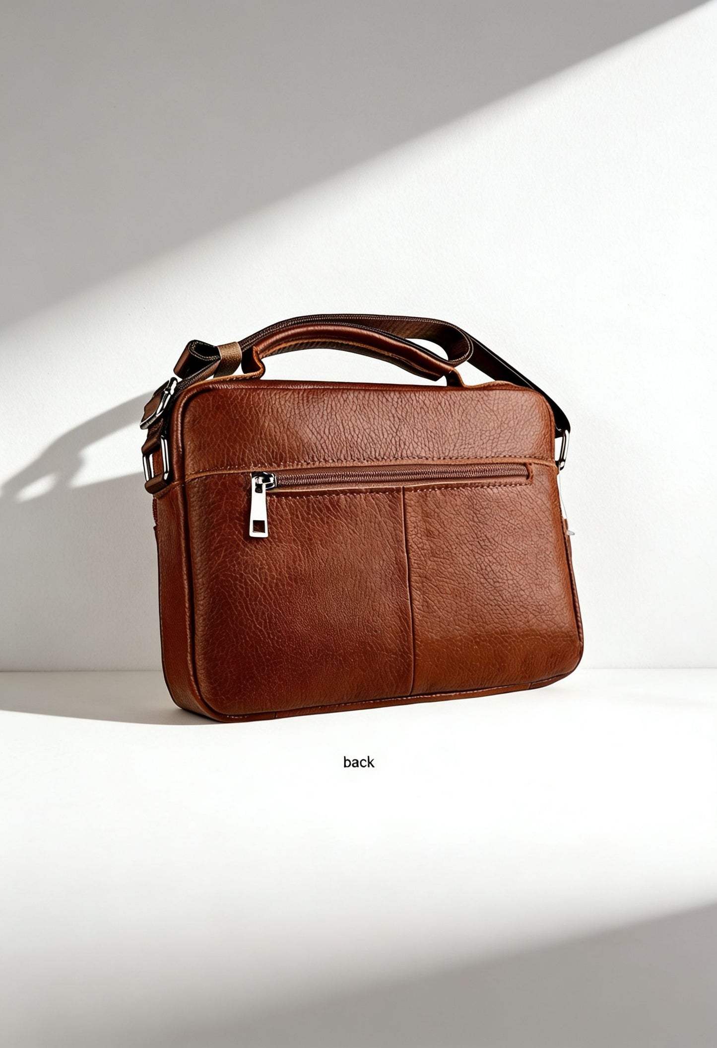 Leather Messenger Bag Detail — Durable Buckle & Quality Hardware