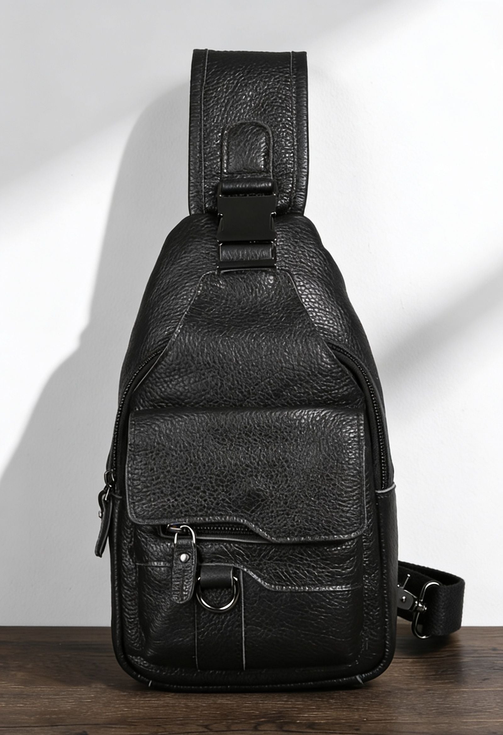 Sling Bag Side View — Slim Profile & Comfortable Fit