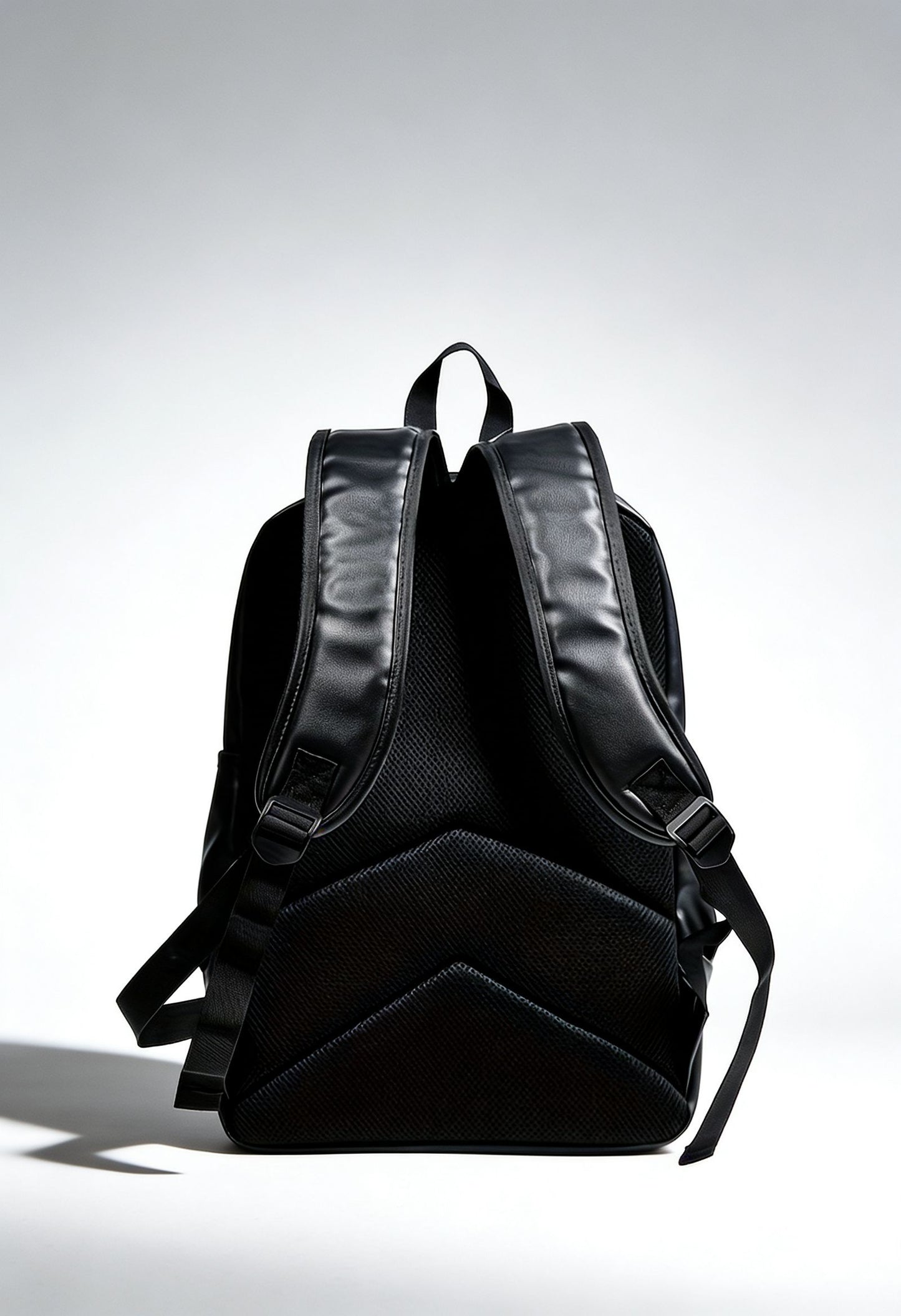 PU Backpack Detail — Water-Resistant Material & Quality Zippers