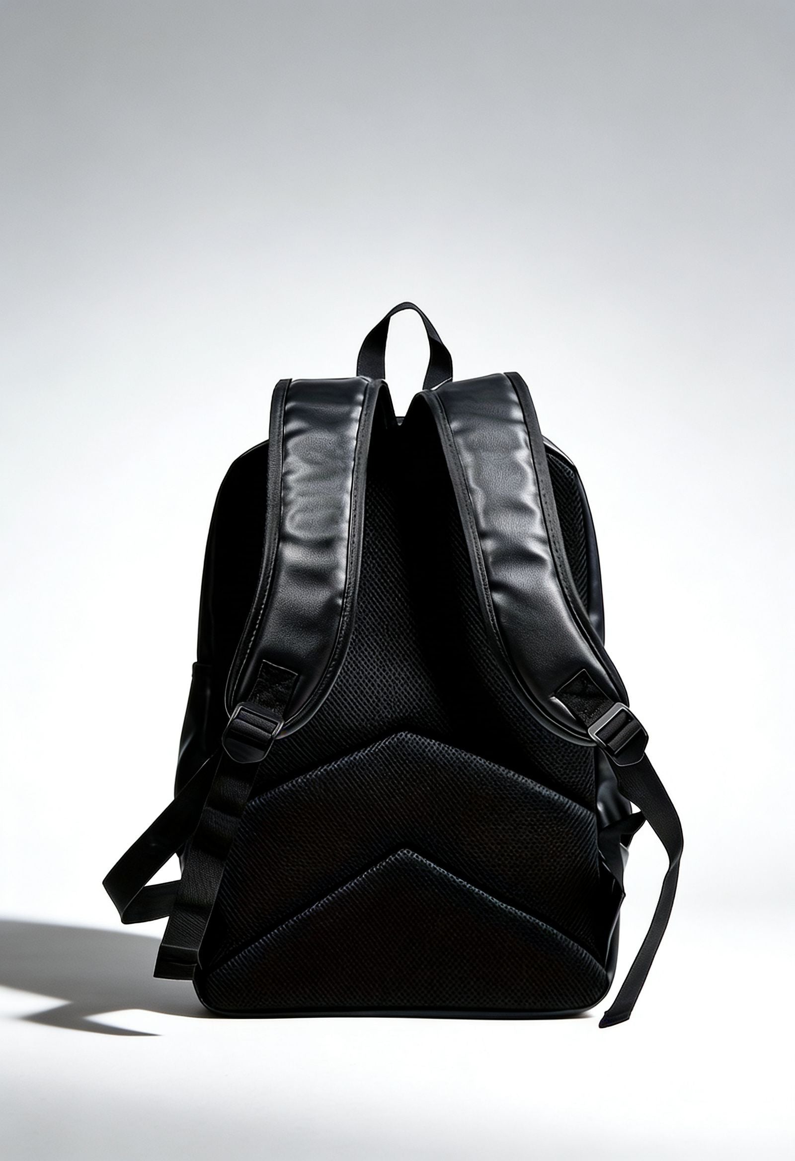 PU Backpack Detail — Water-Resistant Material & Quality Zippers