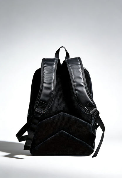 PU Backpack Detail — Water-Resistant Material & Quality Zippers