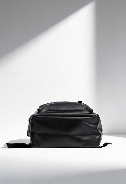PU Leather Travel Backpack for Men — 15.6" Laptop Sleeve