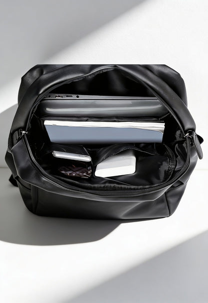 Men's Laptop Backpack Side View — Ergonomic Padded Straps