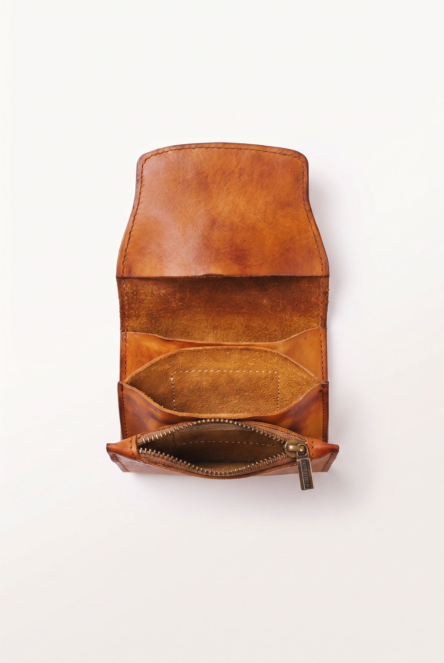 Handcrafted Wallet ArtisanFold — Vegetable-Tanned Top-Grain Leather - Retro Brown - Men's Wallet