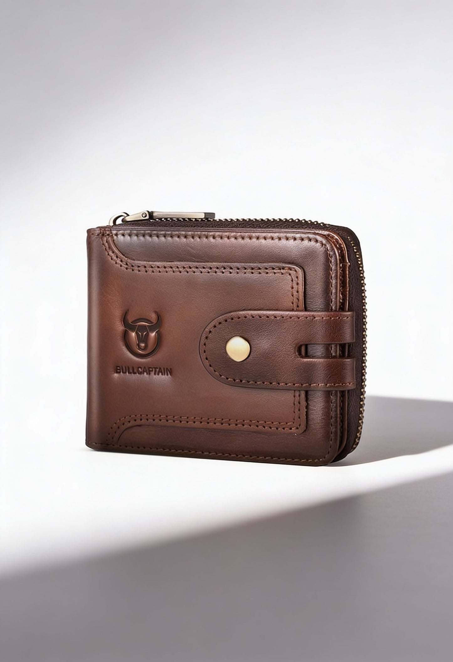 Men's Vintage Leather Wallet with RFID Protection — Genuine Cowhide