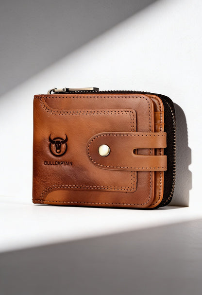 Vintage RFID Blocking Wallet for Men — Slim Bifold Design