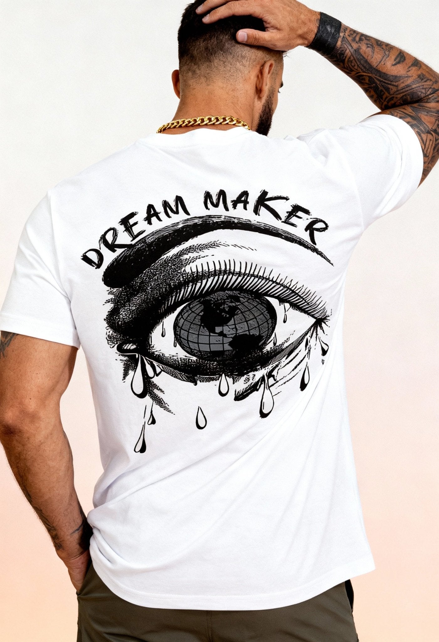 men’s graphic tee fabric detail Menloft