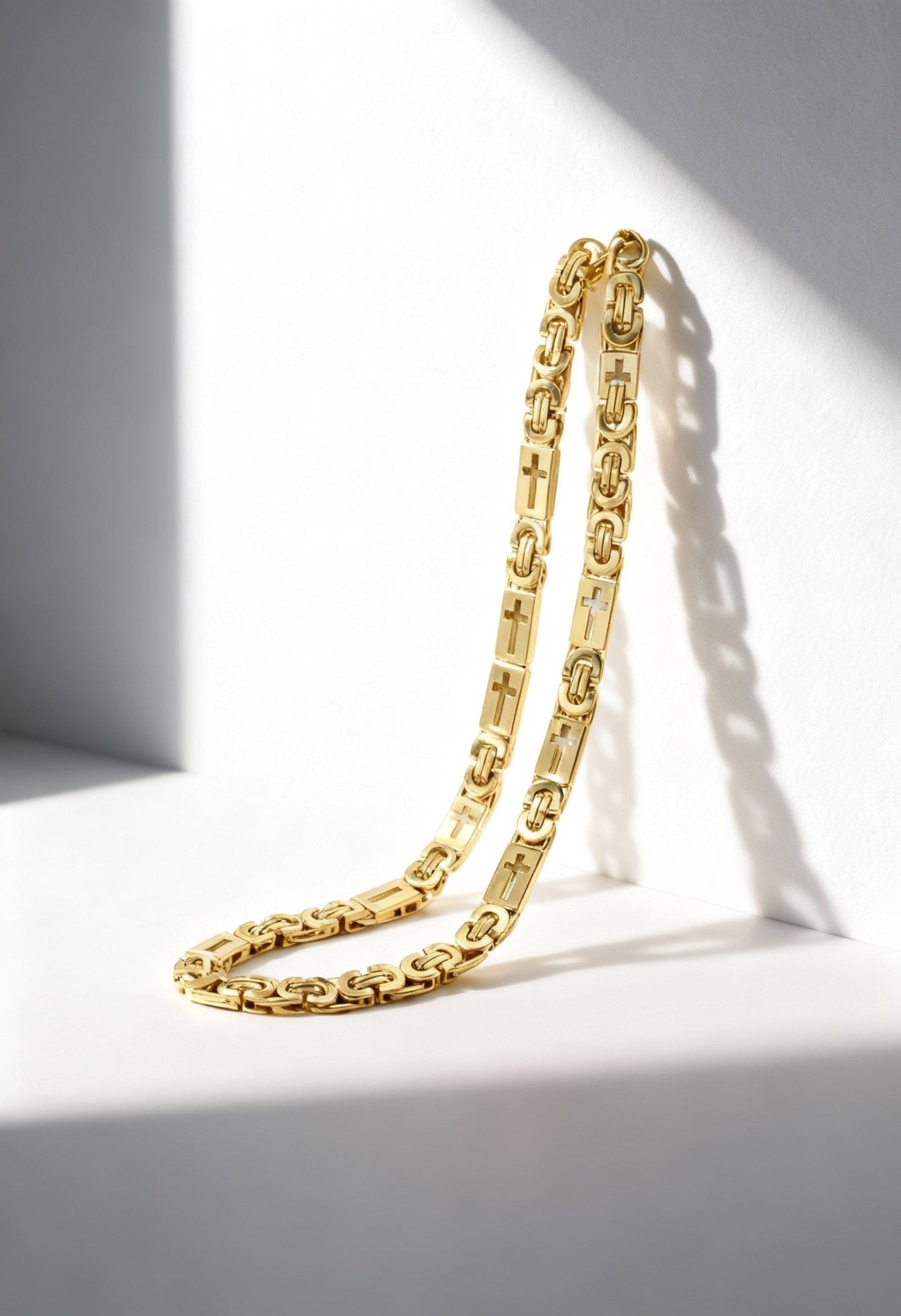 Men's 316L Stainless Steel Hollow Necklace/Bracelet Set, Length: 55cm/22cm Fashion Accessory - Menloft