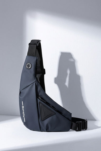 Detail of the secure zipper and anti-theft pocket on the Small Shoulder Crossbody Bag.