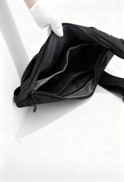 Back view of the Small Shoulder Crossbody Bag, showcasing ergonomic design and fit.