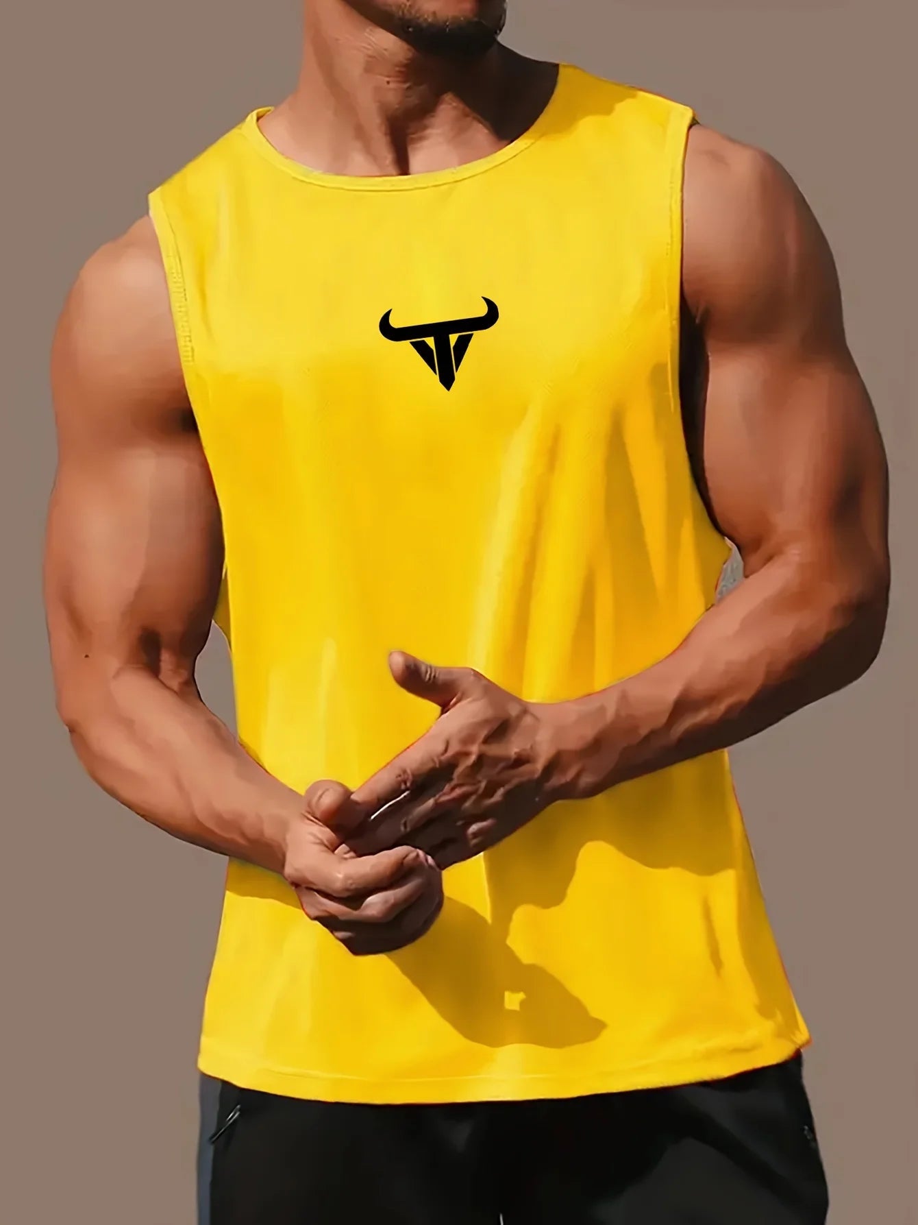Men's Bull Print Breathable Sleeveless Vest - Style & Comfort - MENLOFT LLC