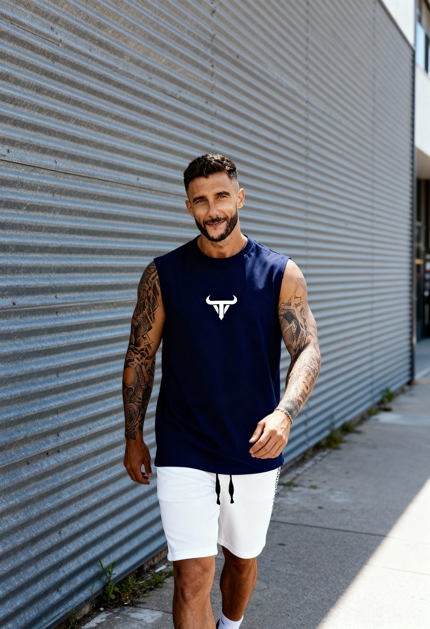 men’s sleeveless vest front view Menloft