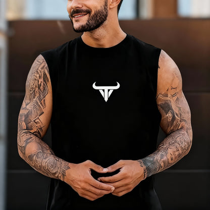 Men's Bull Print Breathable Sleeveless Vest - Style & Comfort - Menloft