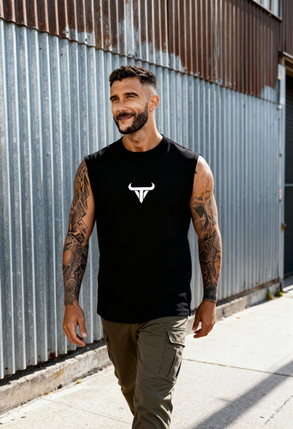 men’s sleeveless vest back view Menloft