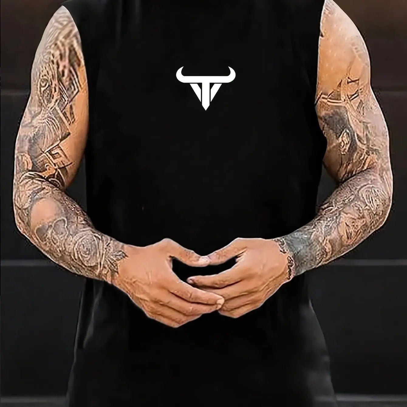 Men's Bull Print Breathable Sleeveless Vest - Style & Comfort - MENLOFT LLC
