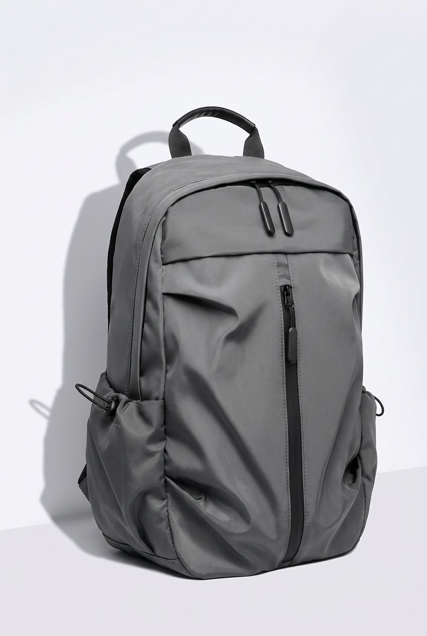 Back view of Men Business Backpack, ergonomic shoulder straps.