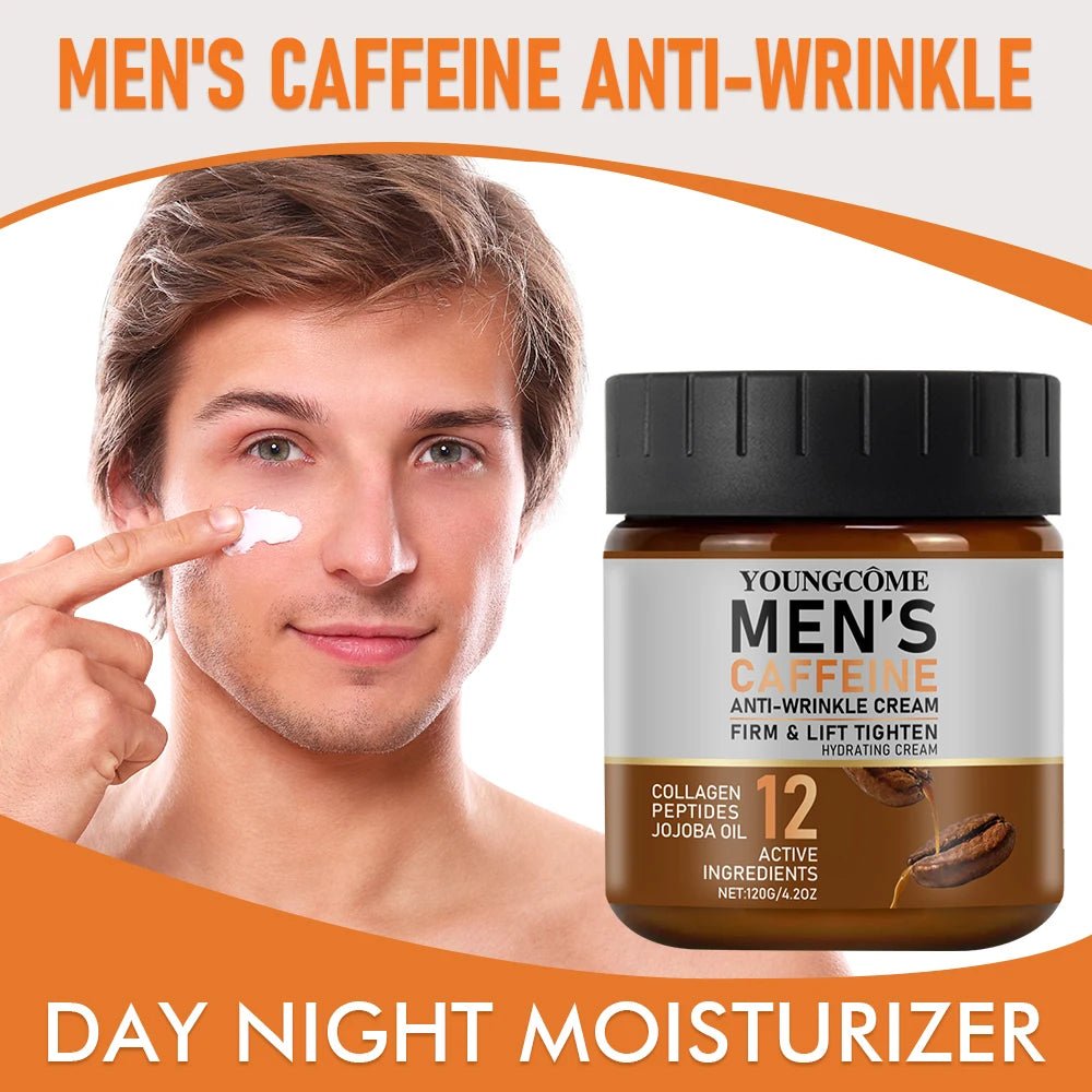 Men's Caffeine Anti - Wrinkle Power Cream - Firm & Hydrate - MENLOFT LLC