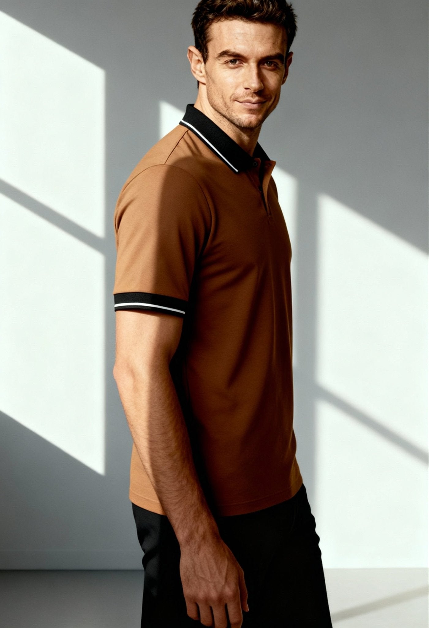 Men's Elegant Short Sleeve Polo Shirt - Menloft