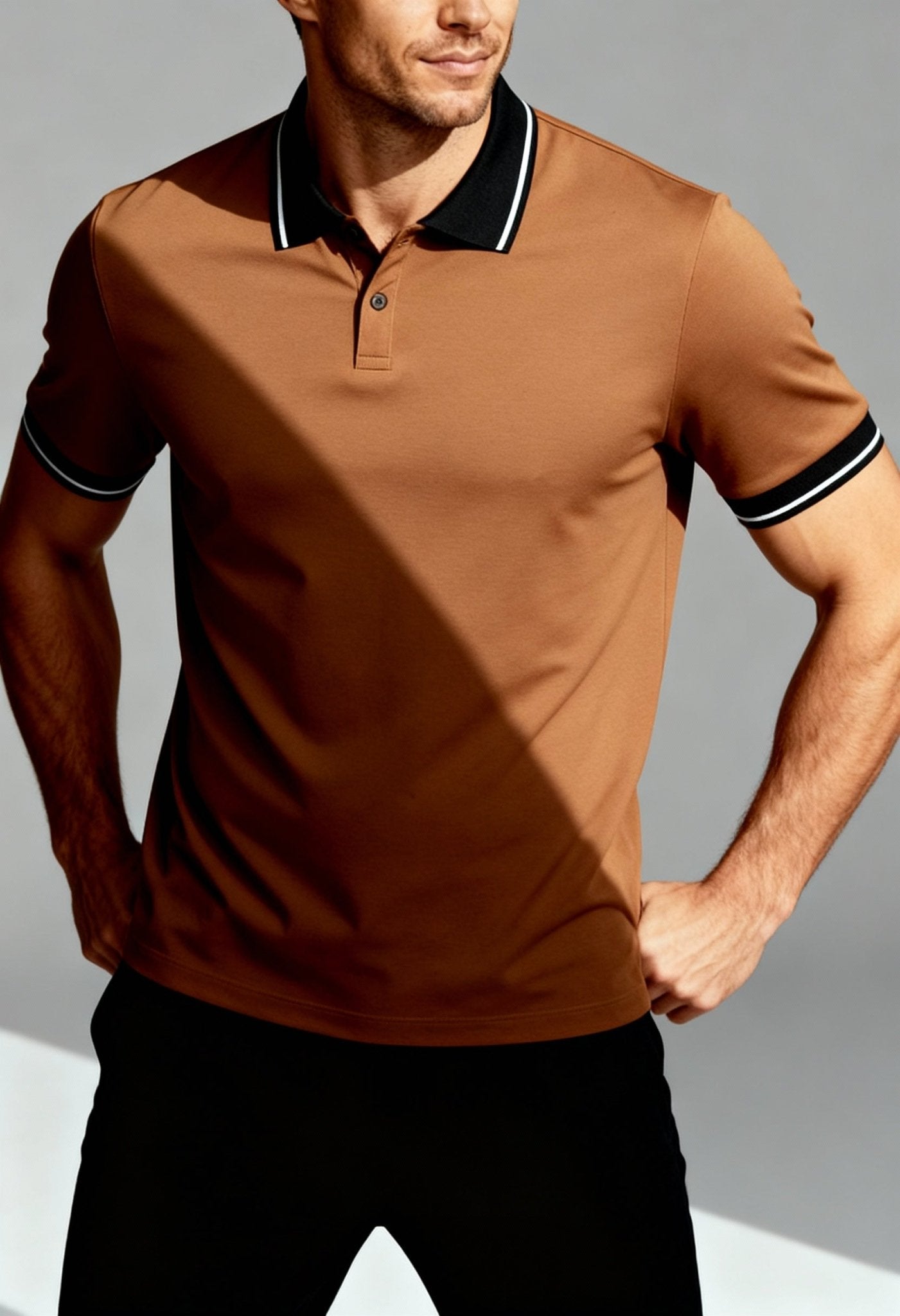 Men's Elegant Short Sleeve Polo Shirt - Menloft