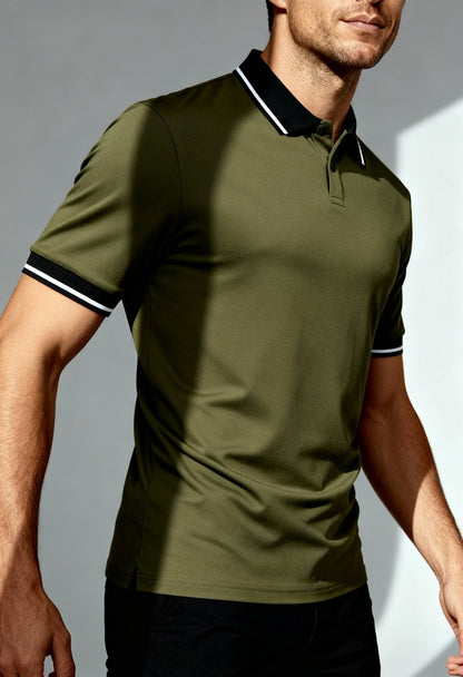 Men's Elegant Short Sleeve Polo Shirt - Menloft