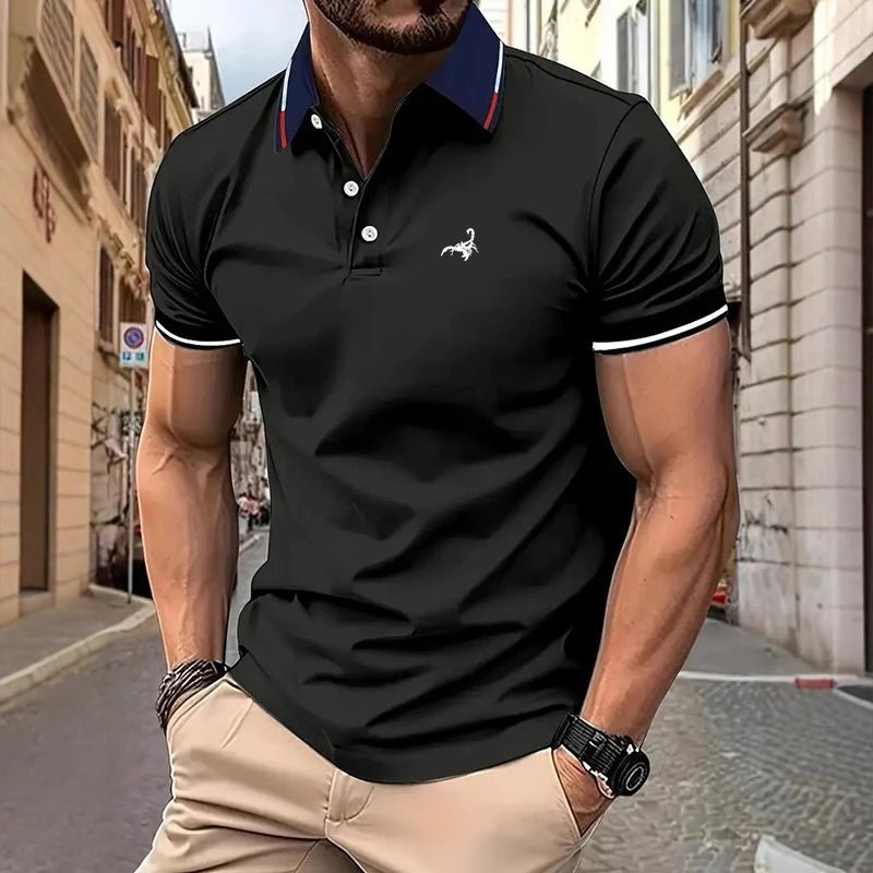 Men's Elite Comfort Polo - Stylish Breathable Confidence - MENLOFT LLC