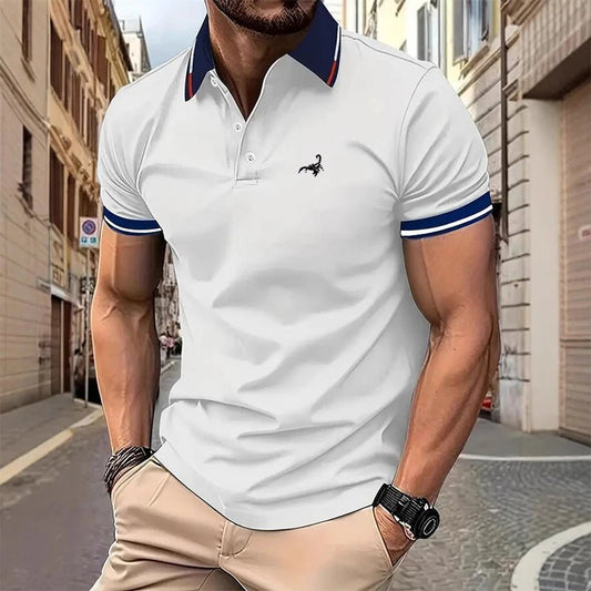 Men's Elite Comfort Polo - Stylish Breathable Confidence - MENLOFT LLC
