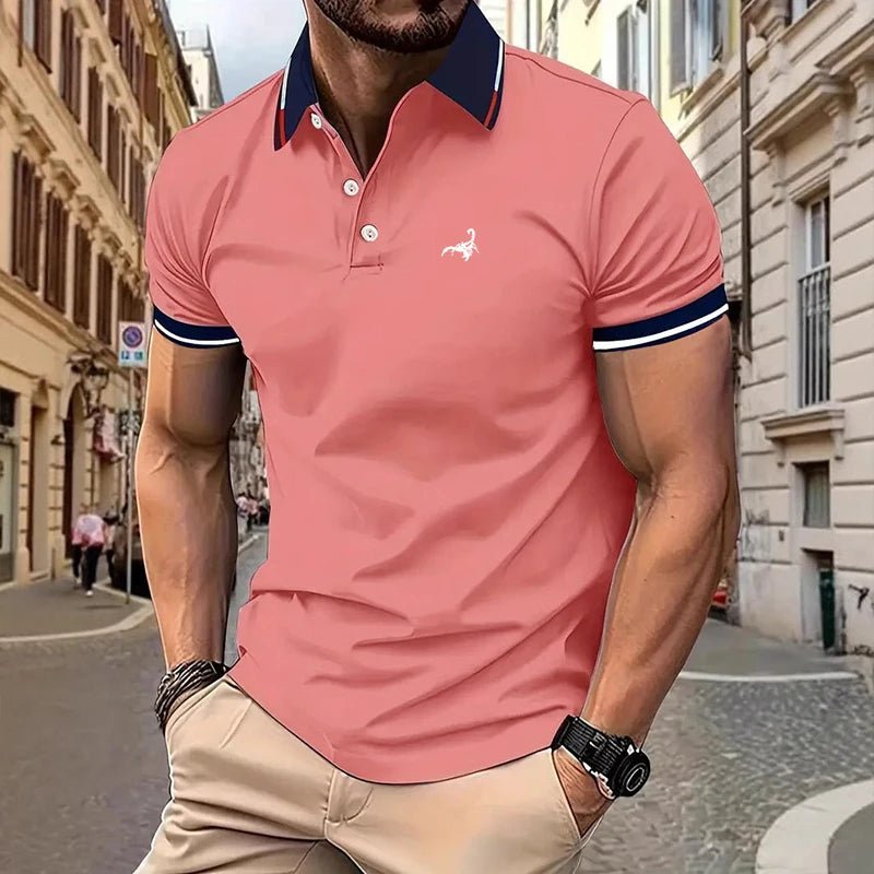 Men's Elite Comfort Polo - Stylish Breathable Confidence - MENLOFT LLC