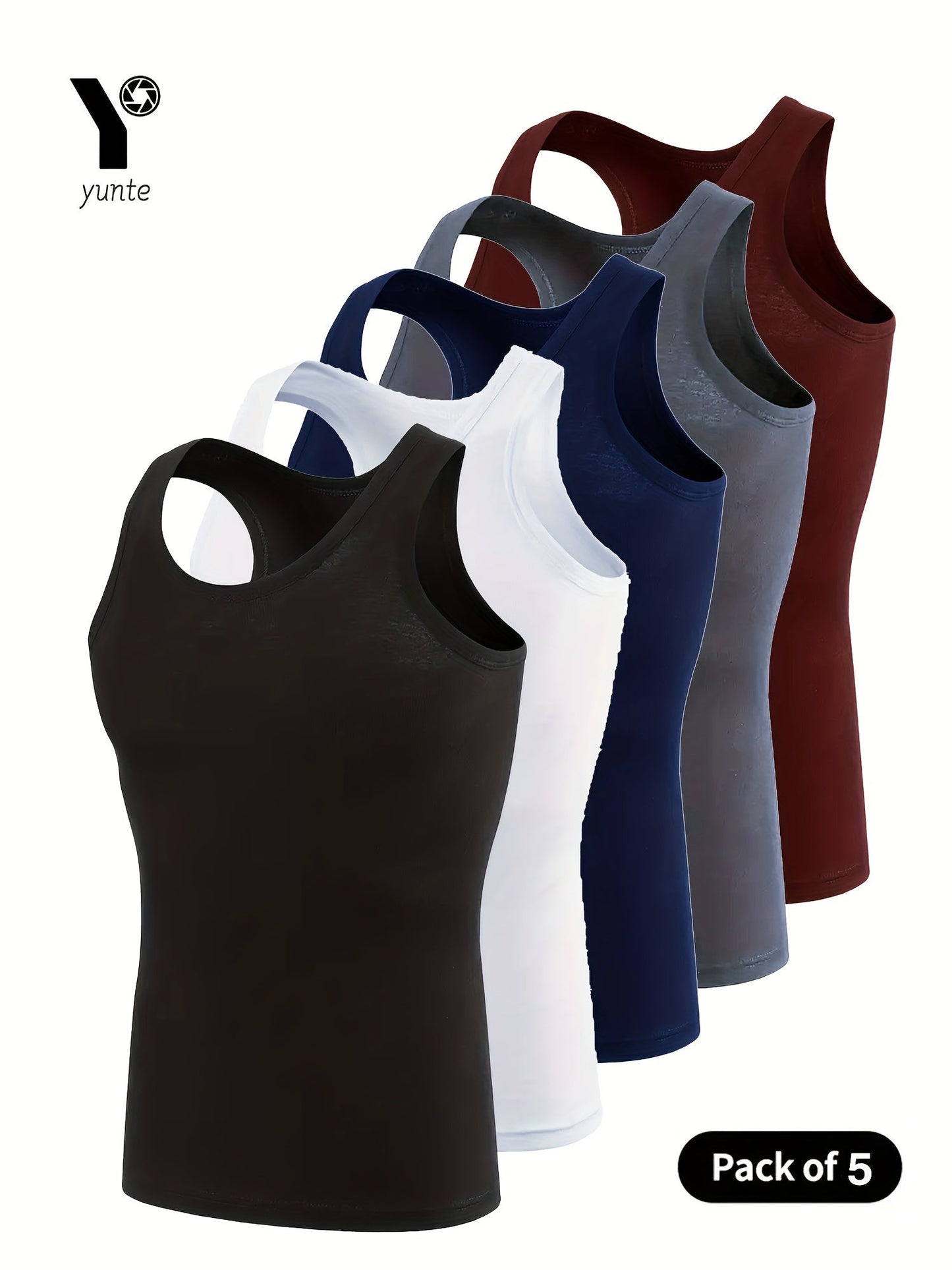Men's Essential 5 - Pack Breathable Tank Tops - Menloft