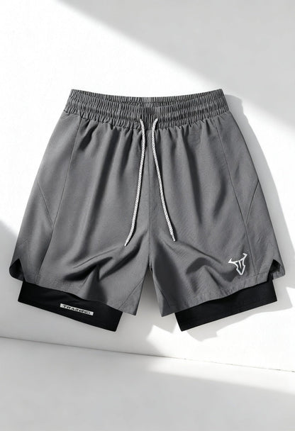 Men's Geometric Shaping Sports Shorts with Pockets - Menloft