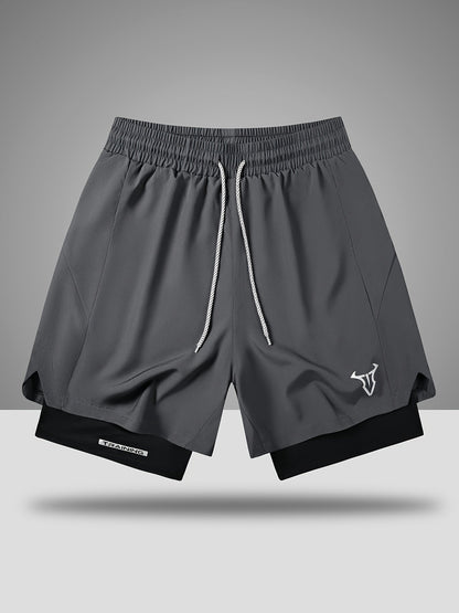 Men's Geometric Shaping Sports Shorts with Pockets - Menloft