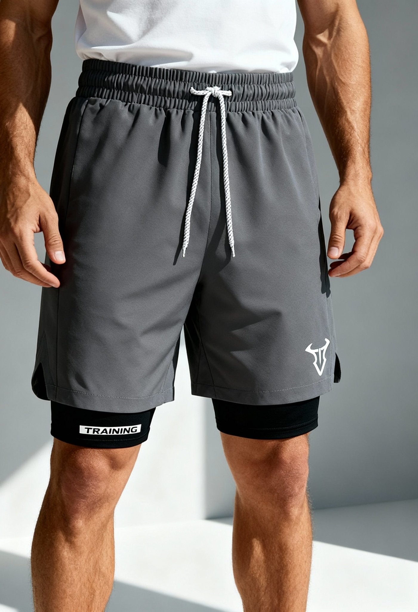 Men's Geometric Shaping Sports Shorts with Pockets - Menloft