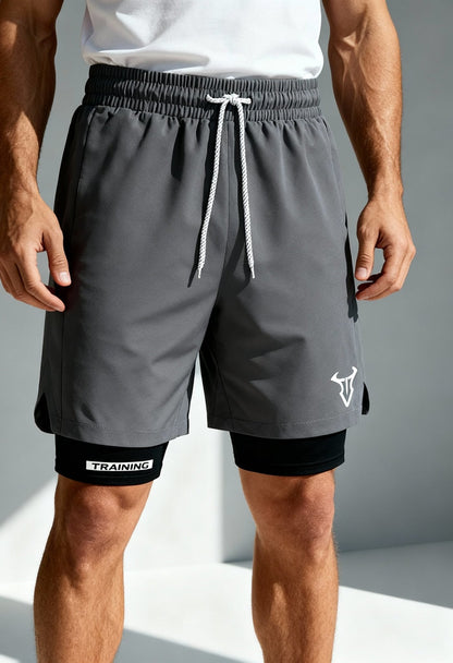 Men's Geometric Shaping Sports Shorts with Pockets - Menloft