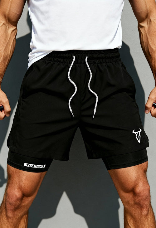 Men's Geometric Shaping Sports Shorts with Pockets - Menloft