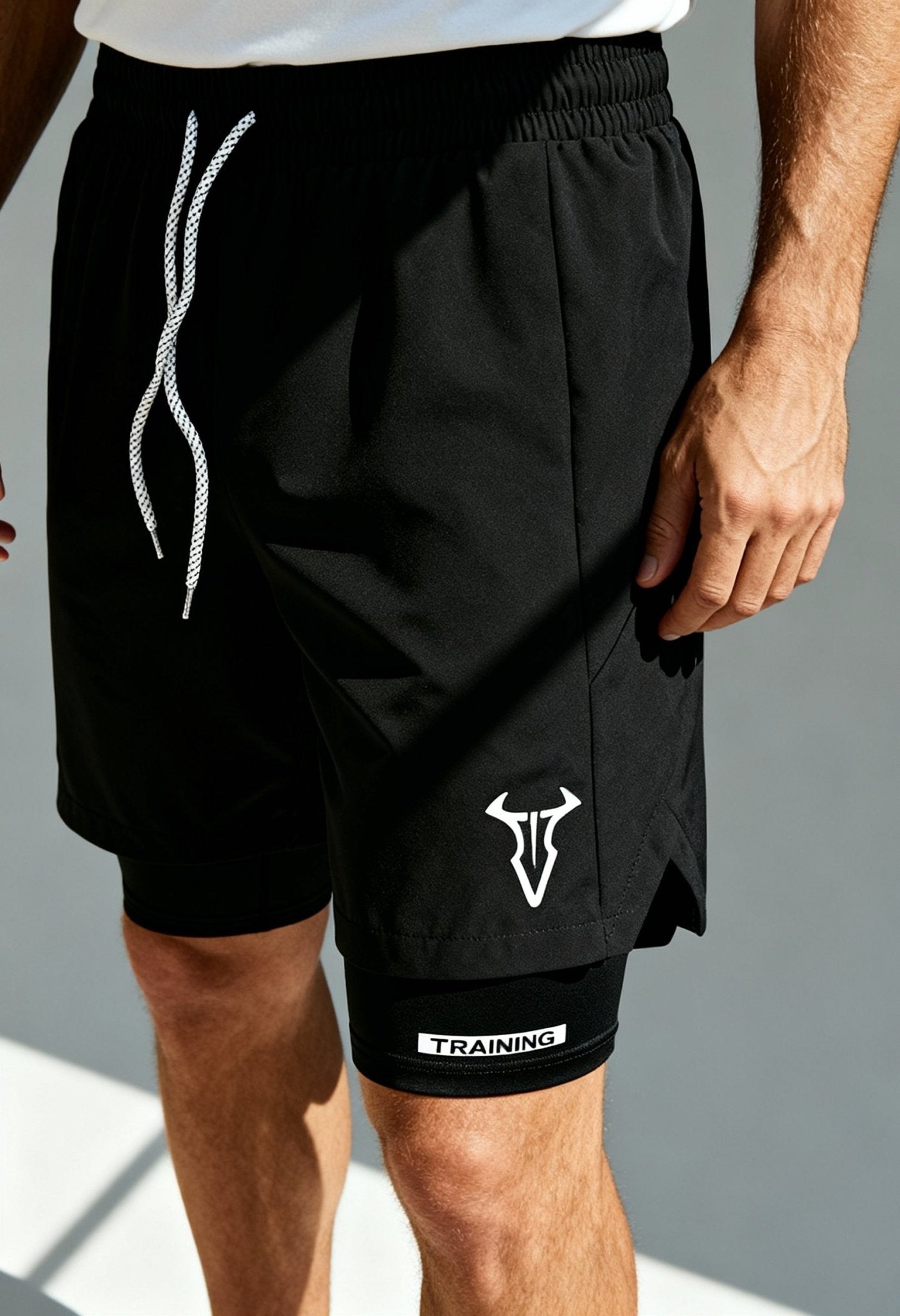 Men's Geometric Shaping Sports Shorts with Pockets - Menloft