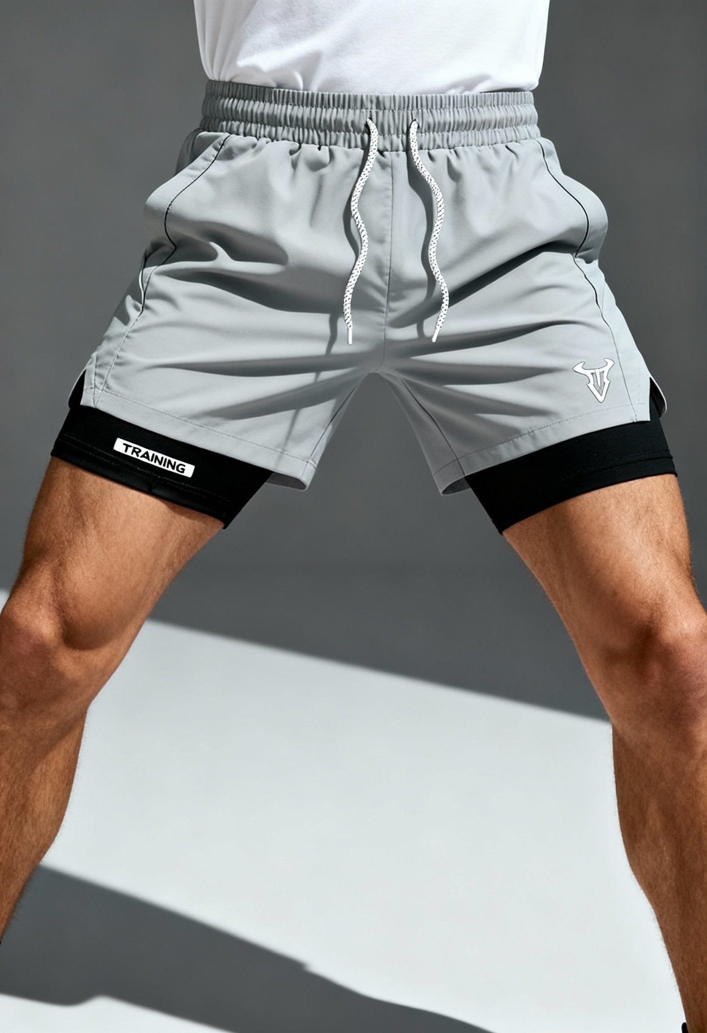 Men's Geometric Shaping Sports Shorts with Pockets - Menloft