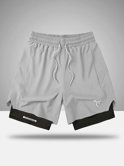 Men's Geometric Shaping Sports Shorts with Pockets - Menloft