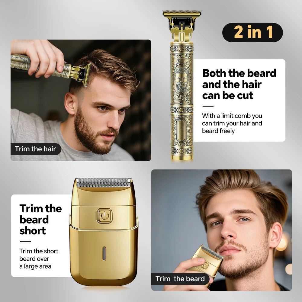Men's Grooming Excellence: Precision 2 - in - 1 Trimmer Kit - MENLOFT LLC