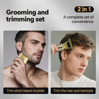 Men's Grooming Excellence: Precision 2 - in - 1 Trimmer Kit - MENLOFT LLC