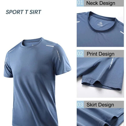 Men's Ice Silk Quick Dry T-Shirt - Cool Comfort for Active Men - MENLOFT LLC