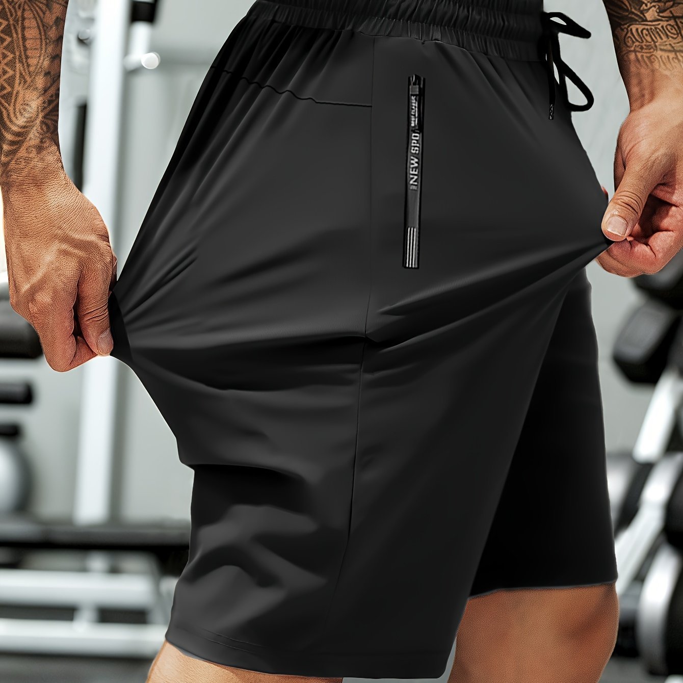 Men's Ice Silky Training Shorts with Zippered Pockets - Menloft