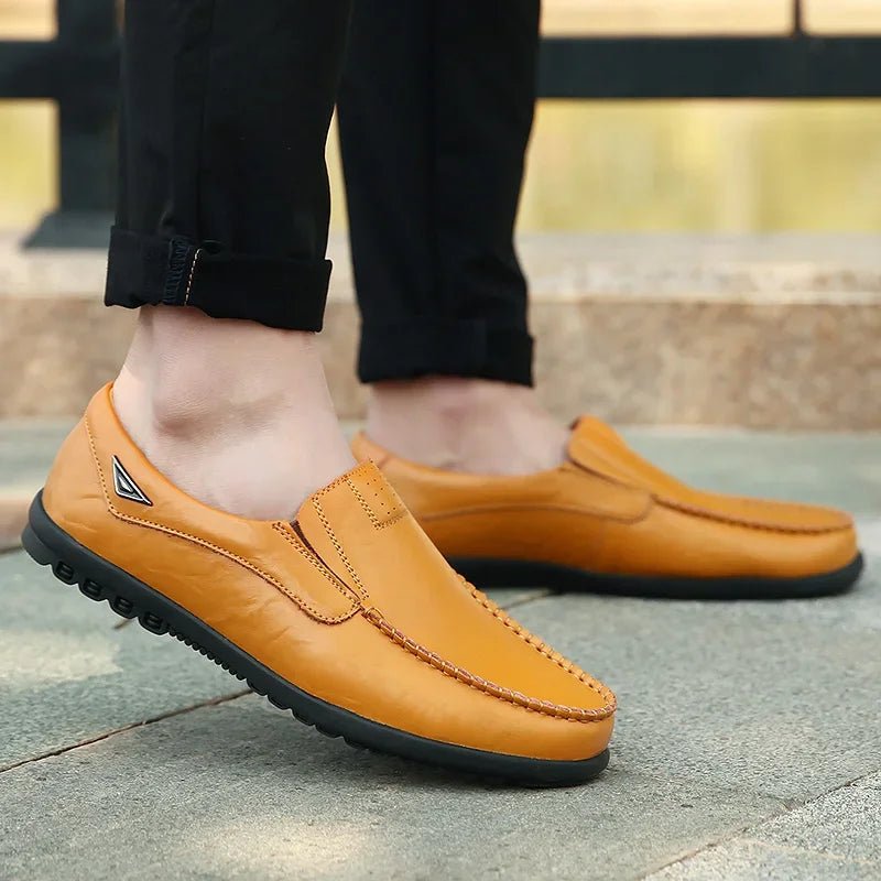 Men's Italian Leather Loafers - Comfort & Style - MENLOFT LLC